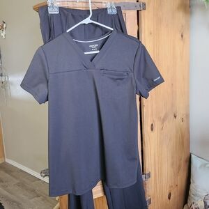 CHEROKEE SCRUB SET, Black, Wide Leg Style, BLACK Med